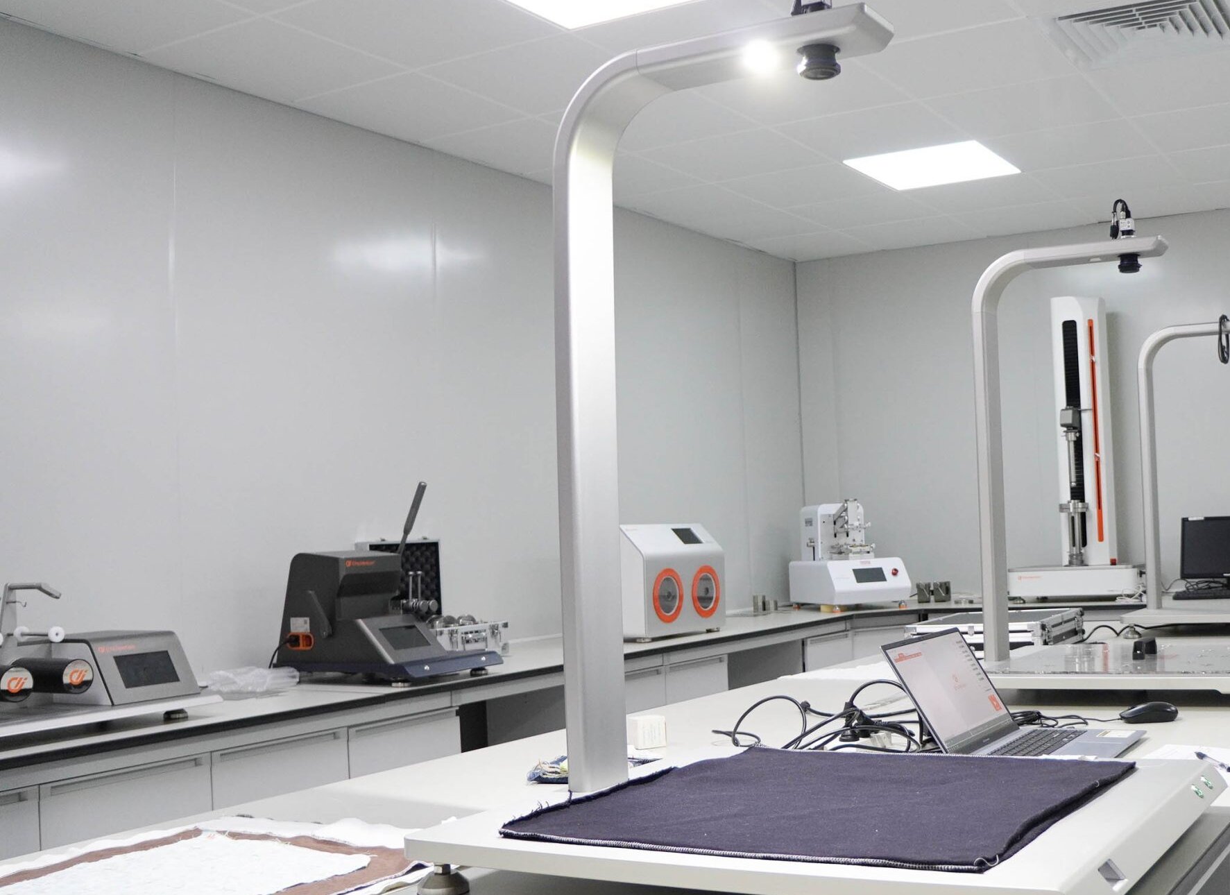 Test school uniform fabric in laboratory