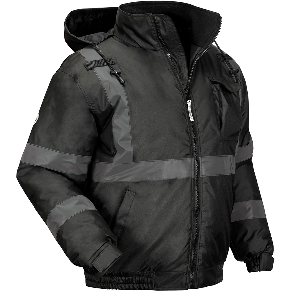 Extreme Cold Weather Work Jacket Rated to -30°F |300D Oxford PU Waterproof Shell | Black Reflective Tape