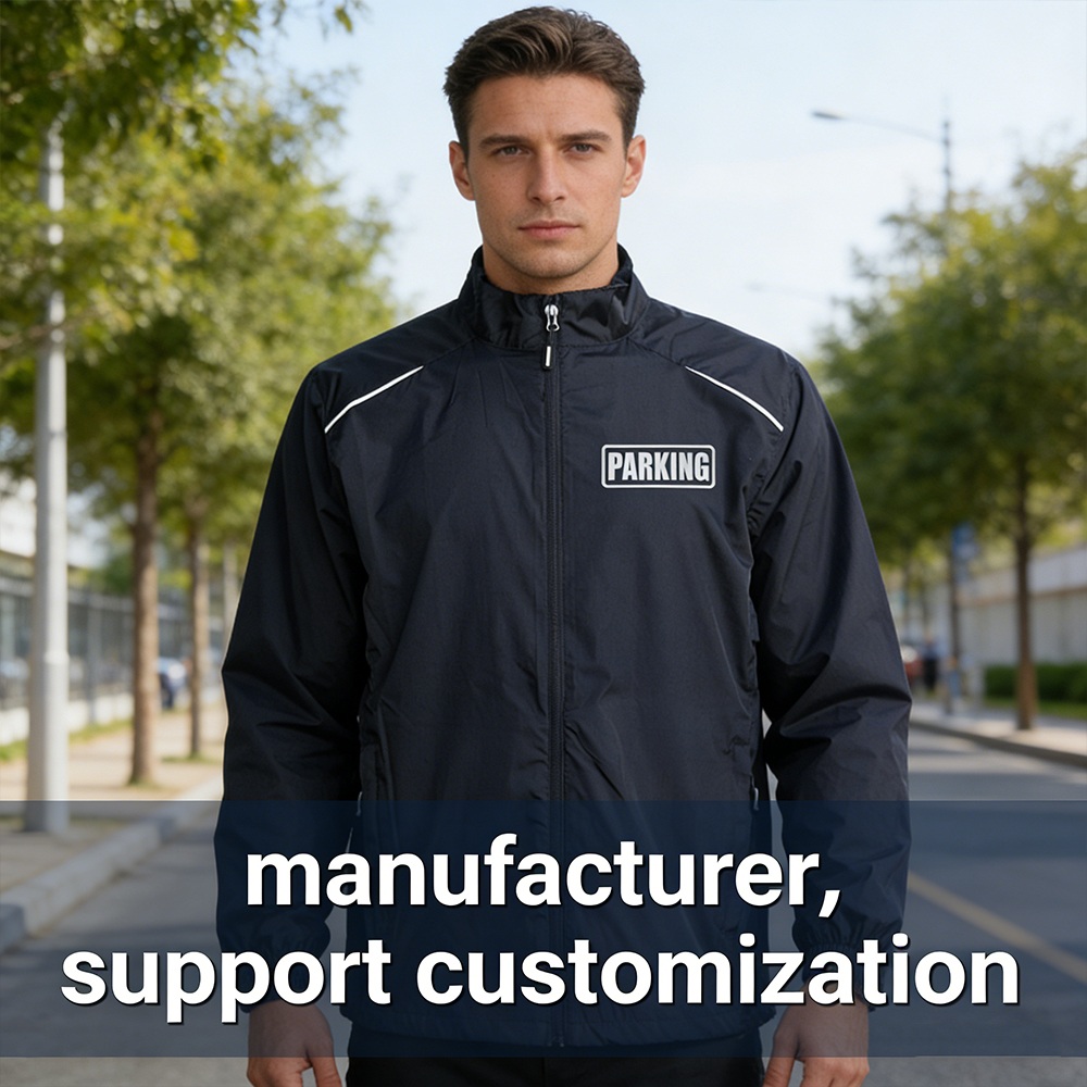 Security Reflective Jacket – Waterproof Windproof with "SECURITY" Custom Logo for Security Patrol