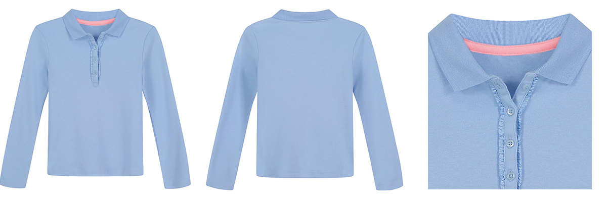Girls' Long Sleeve Polo Shirt Manufacturer | Custom School Uniform Shirts & OEM