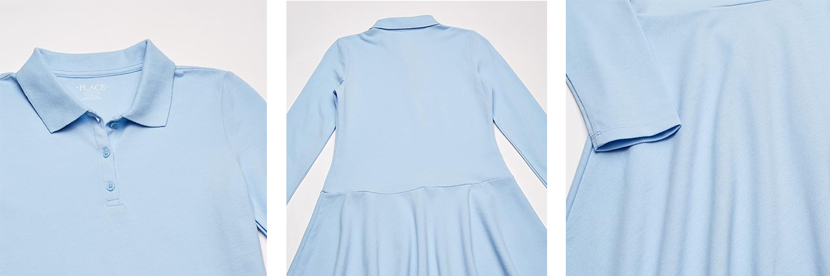 Girls' Polo Collar Long Sleeve Dress Manufacturer | Custom School Uniform Dresses & OEM Production