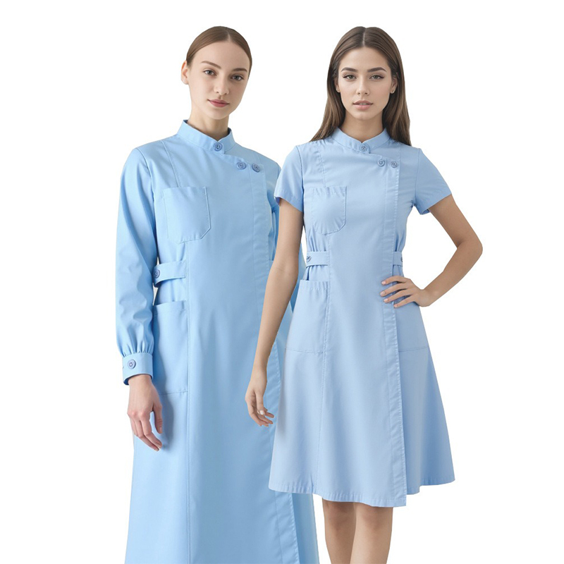 Professional Nurse Uniform Dress | Vented Ward Dress | Soothing Blue