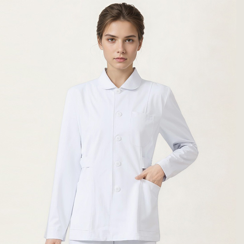 Professional White Nurse Uniform Set | Classic Scrubs | Tailored Top & Comfort Pants