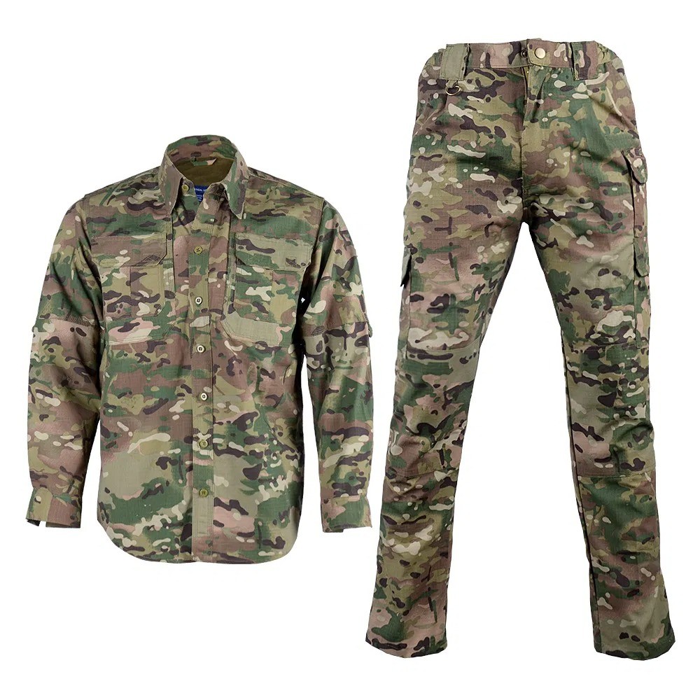 Professional Multi-Terrain Camouflage Tactical Duty Uniform Set