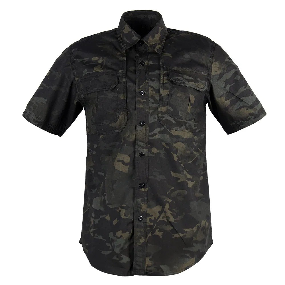 Low-Light Camouflage Tactical Shirt - Breathable & Durable for Night Patrol & Guard Duty