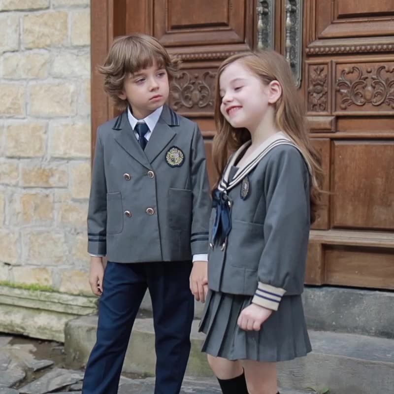 Preppy Wrinkle-Free School Chándal Fábrica Orden a granel