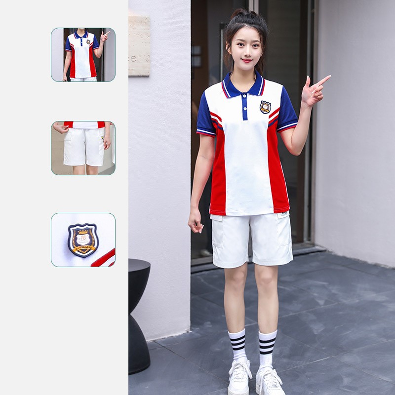 Classic Three-Color Polo & Shorts Set | Custom School Summer Uniform