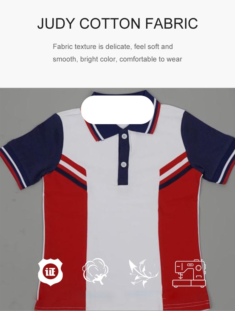 Polo clásico de tres colores y pantalones cortos | Uniforme de verano de la escuela personalizada