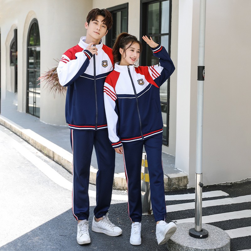 Athletic Color Block Tracksuit | Custom Sports Uniform for Spring/Autumn