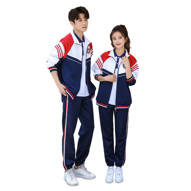 Athletic Color Block Tracksuit | Custom Sports Uniform for Spring/Autumn
