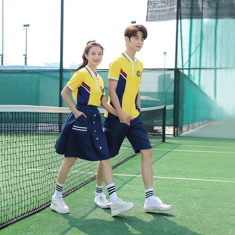 Vibrant Yellow Sports Uniform | Custom Summer Polo & Shorts Set
