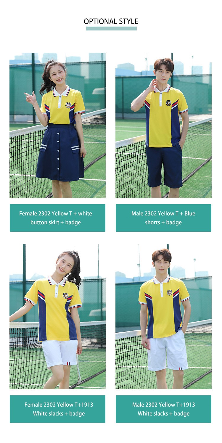 Vibrant Yellow Sports Uniform | Custom Summer Polo & Shorts Set