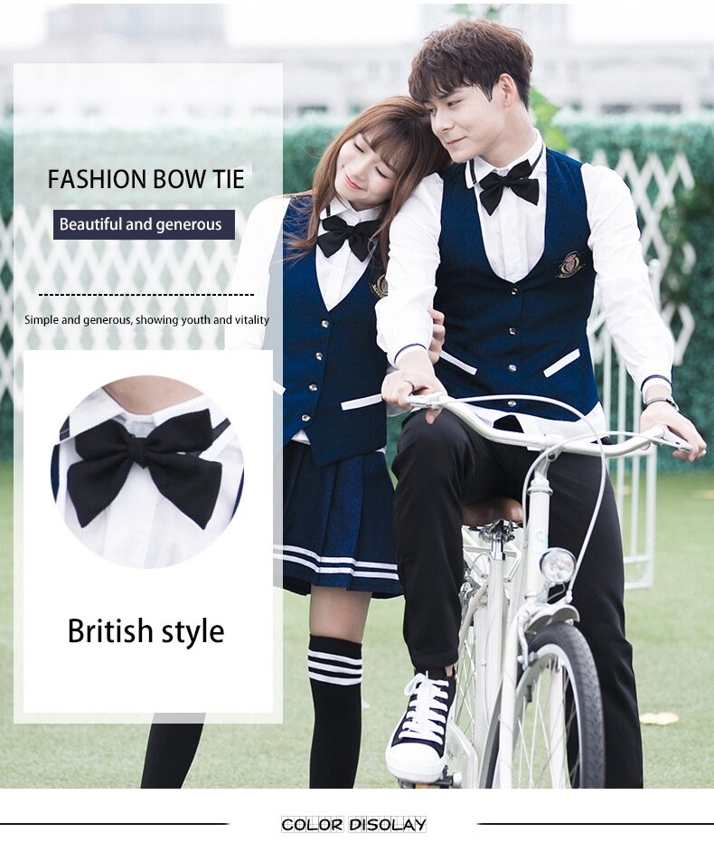 Conjunto de uniforme escolar británico clásico | Colección de chaleco formal y falda plisada