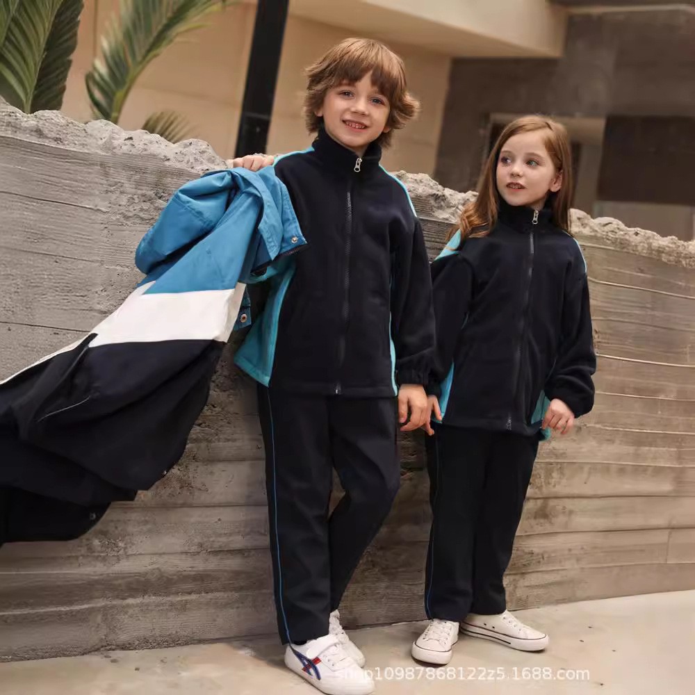 Conjuntos de uniformes escolares personalizados chaqueta de lana escolar impermeable