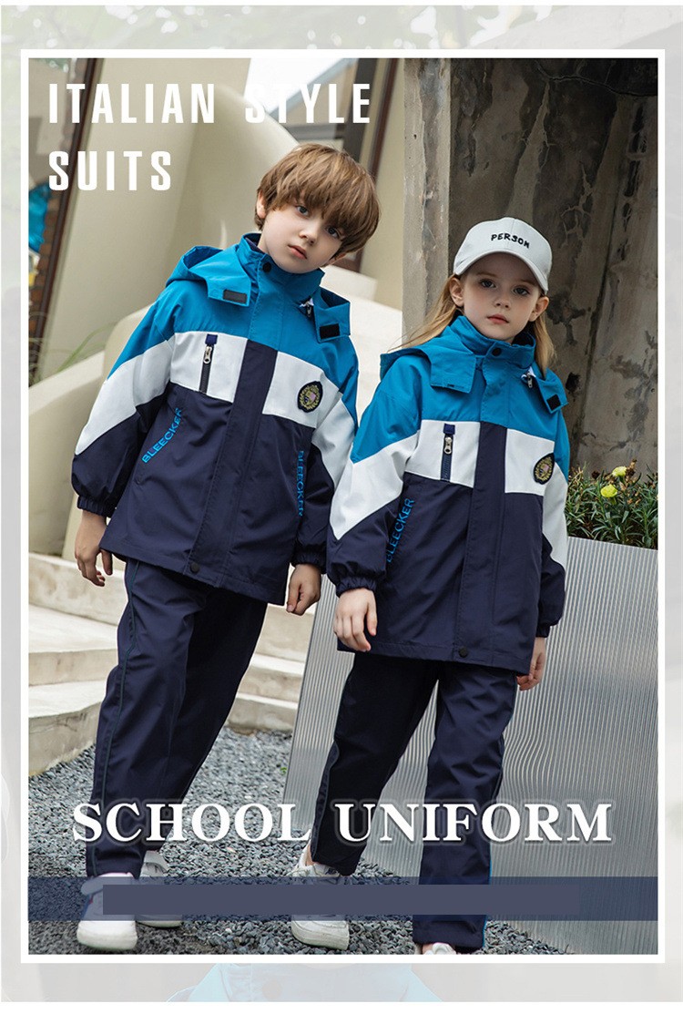 chaqueta de lana escolar impermeable conjuntos de uniformes escolares personalizados