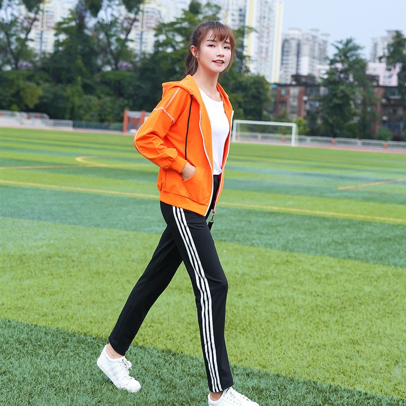 Vibrant Orange Sports Set | Custom Hooded Uniform for School Activities