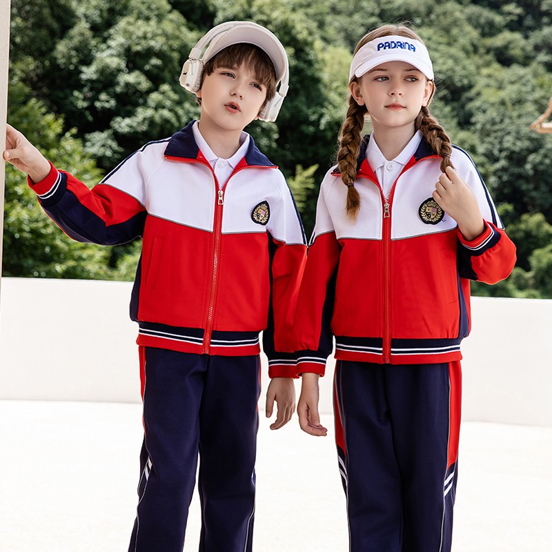 4-Season Childrens School Uniform Set | All-Weather Sports Style with Custom Badge