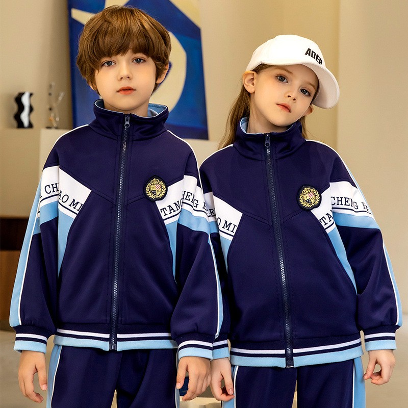 Custom Campus Sportswear Set | Navy & Light Blue Athletic Uniform Manufacturer