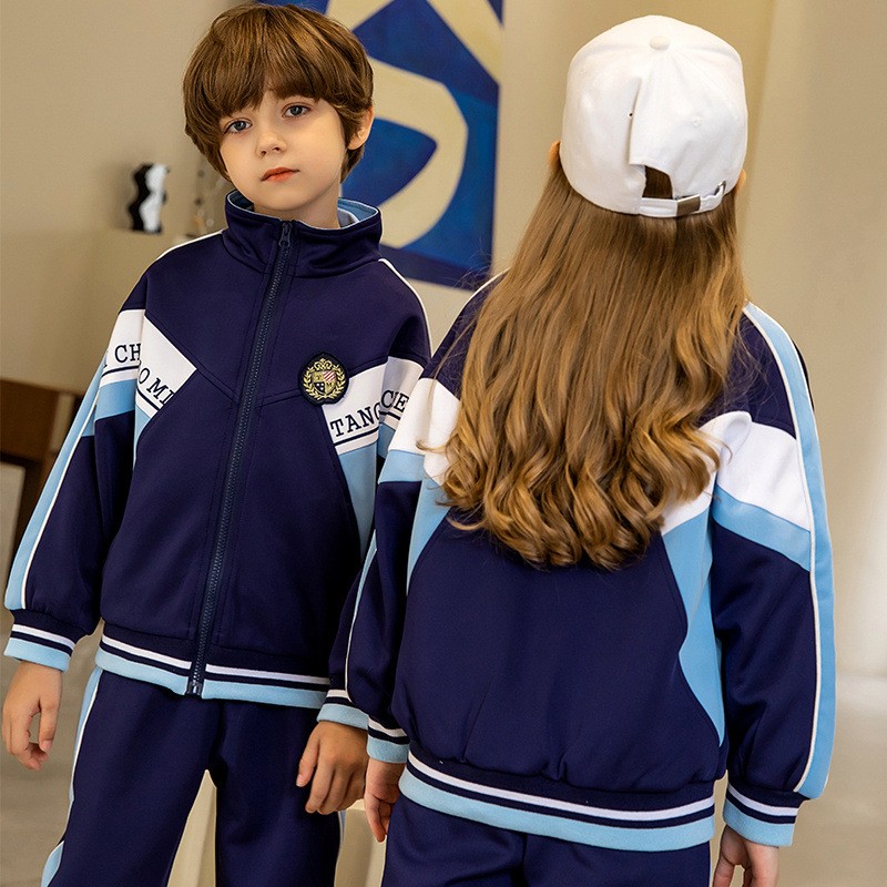 Custom Campus Sportswear Set | Navy & Light Blue Athletic Uniform Manufacturer