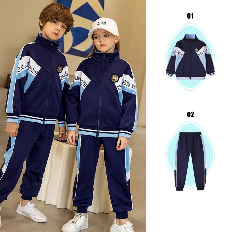 Custom Campus Sportswear Set | Navy & Light Blue Athletic Uniform Manufacturer