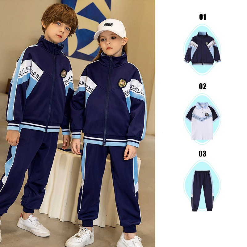 Custom Campus Sportswear Set | Navy & Light Blue Athletic Uniform Manufacturer