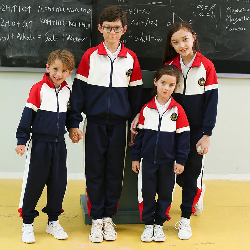 Custom School Sportswear Set | Red & Navy Athletic Uniform Manufacturer