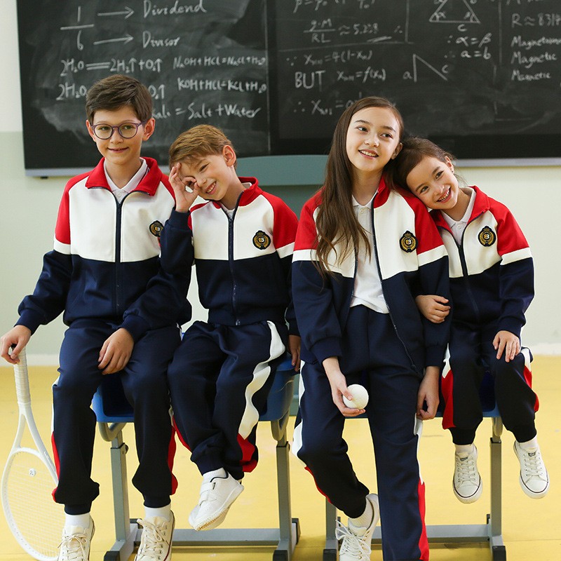 Custom School Sportswear Set | Red & Navy Athletic Uniform Manufacturer