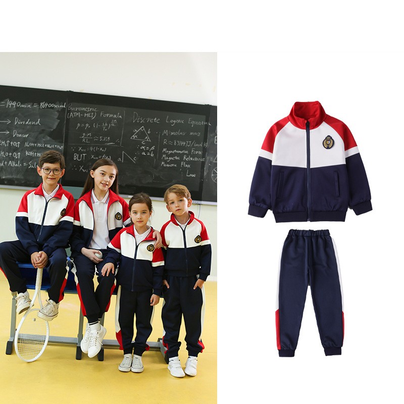 Custom School Sportswear Set | Red & Navy Athletic Uniform Manufacturer