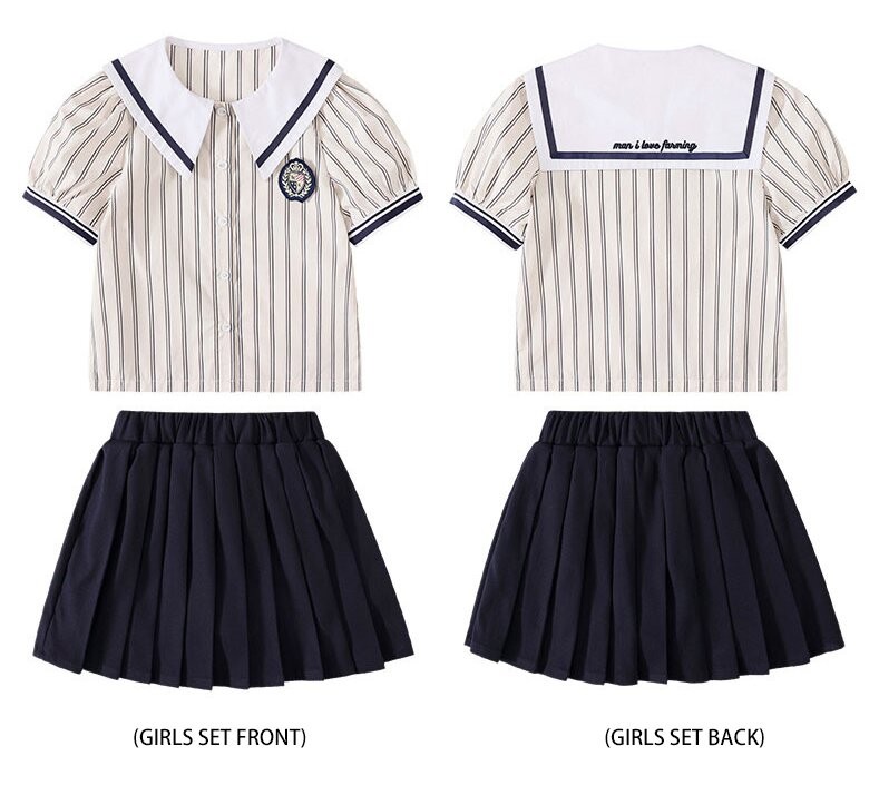 Conjunto uniforme náutico rayado | Fabricante de pedidos a granel