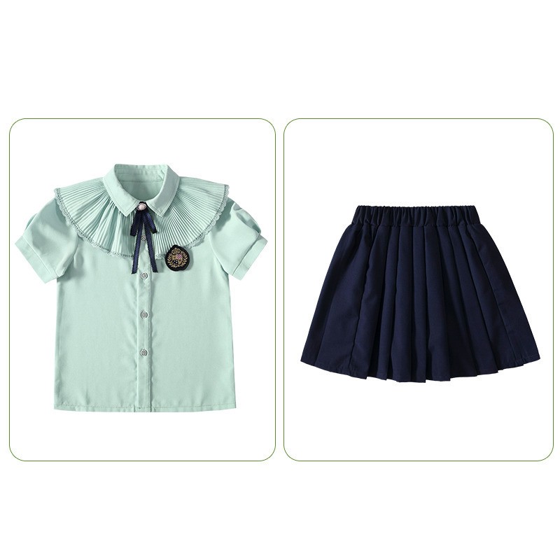 Mint Green Formal Set | School Wear Production Supplier