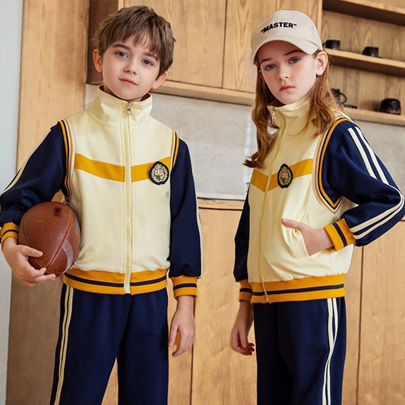 Unisex Cotton Rich School Wear | Side-Stripe Pants | Custom Logo Embroidery