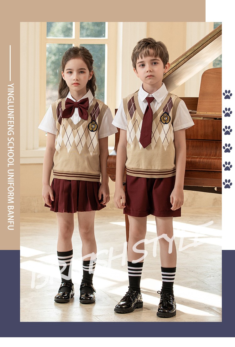 Conjuntos de uniformes escolares personalizados | Diamond Knit Vest Collection - Bulk Order Supplier