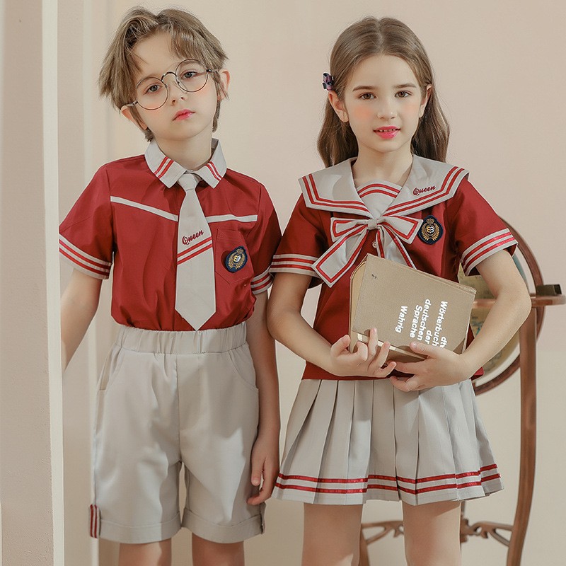 Red & Gray Nautical School Uniforms | K-12 Custom Solutions | Bulk Supplier