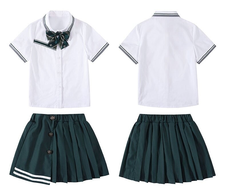 Bosque & Conjuntos de uniformes escolares blancos | Escuela primaria a secundaria | Colección de la academia privada | Precios al por mayor 