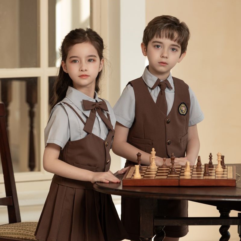 Tan & Gray Summer Blazers | K-12 Private School Uniforms | Custom Manufacturer