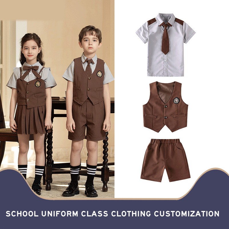 Tan & Gray Summer Blazers | K-12 Private School Uniforms | Custom Manufacturer