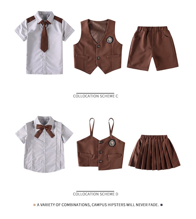 Tan & Gray Summer Blazers | Uniformes escolares privados K-12 | Fabricante personalizado