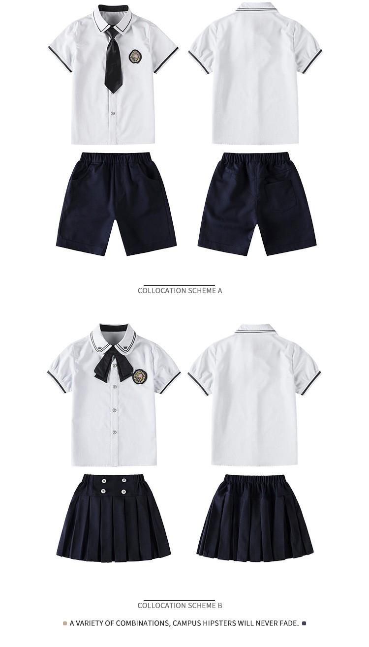 Conjuntos de uniformes clásicos en blanco y negro | Colección de escuelas privadas | Sastrería personalizada disponible