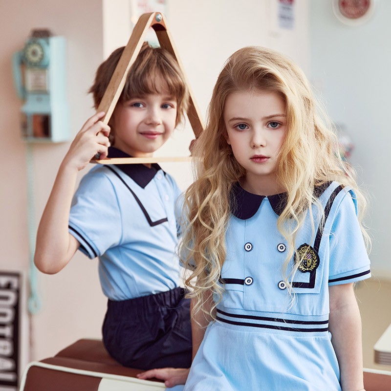 Uniformes de marinero azul cielo | Soluciones personalizadas K-12 | Directo de fábrica