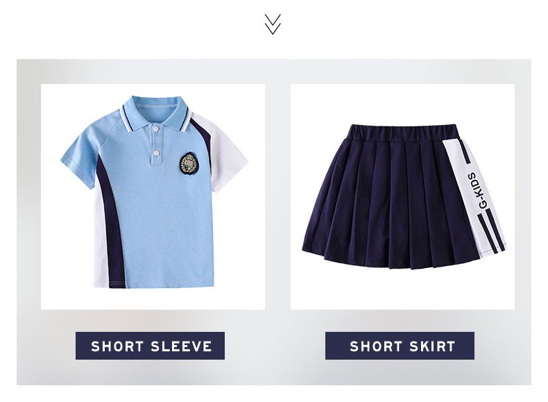  Uniformes grises y blancos personalizados | Colección K-8 | Fabricante Directo 
