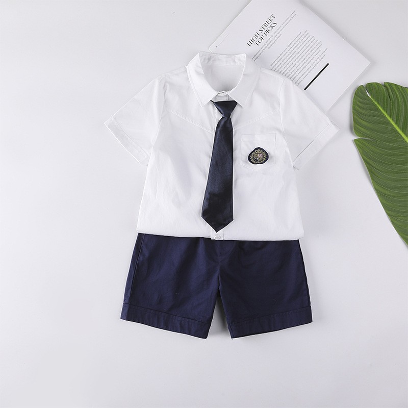 Custom White & Navy Uniforms | Elementary & Middle Grades | Factory Direct