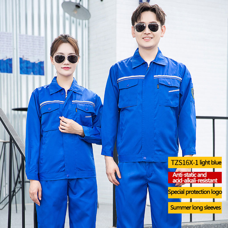 Acid-Alkali & Anti-Static Zipped Workwear | Summer Long Sleeve Collection | Certified Manufacturer