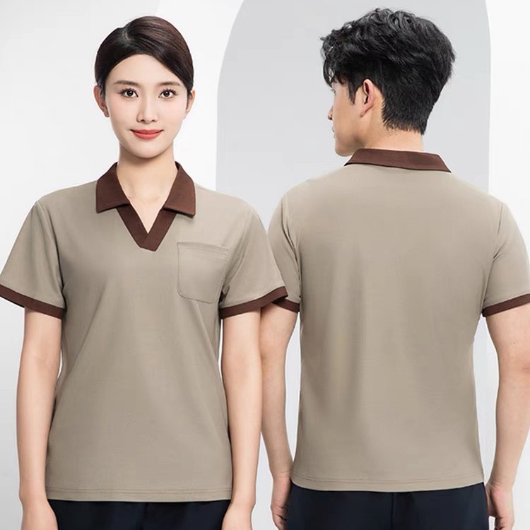 Unisex Hotel Cleaner Uniforms | Color-Block Polo Collection | Custom Workwear