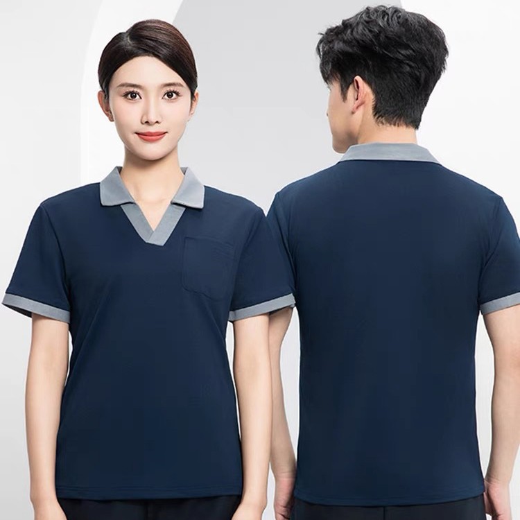 Unisex Hotel Cleaner Uniforms | Color-Block Polo Collection | Custom Workwear