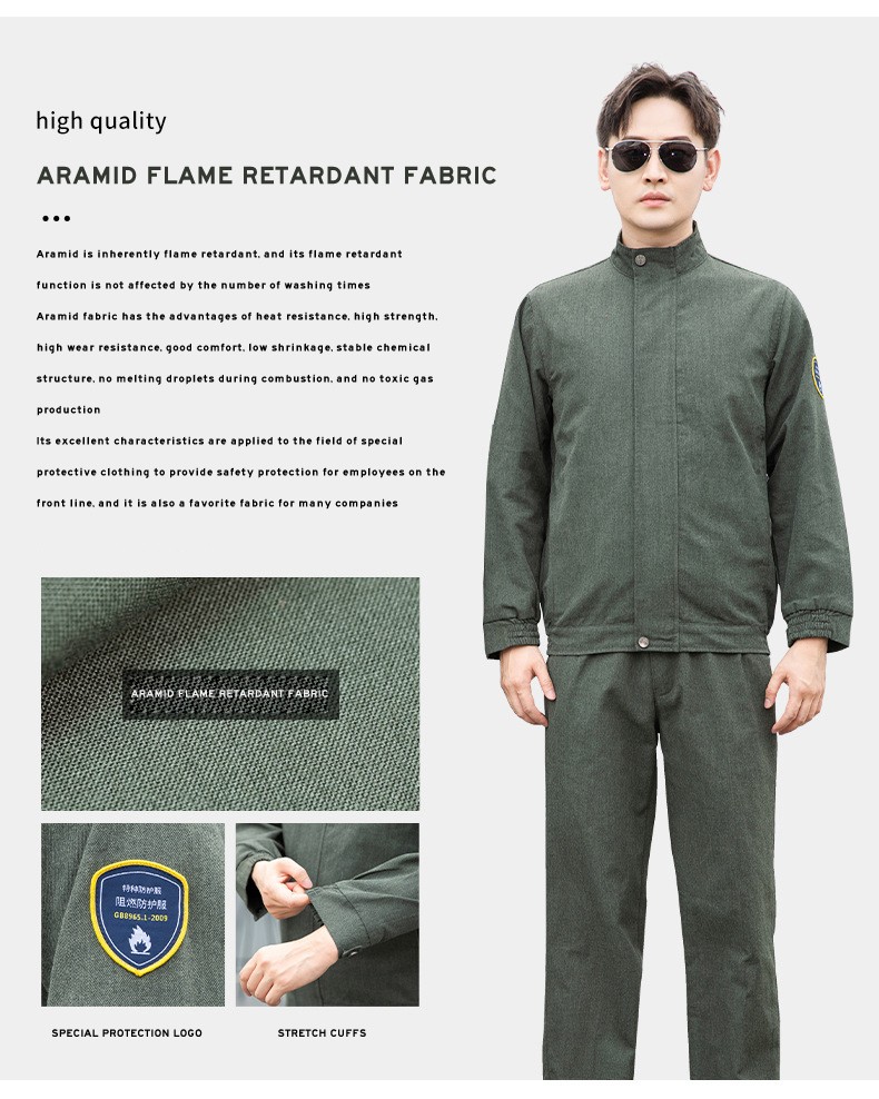 Aramid Stand-Collar Flame-Resistant Workwear | Premium Protective Series | Certified Manufacturer