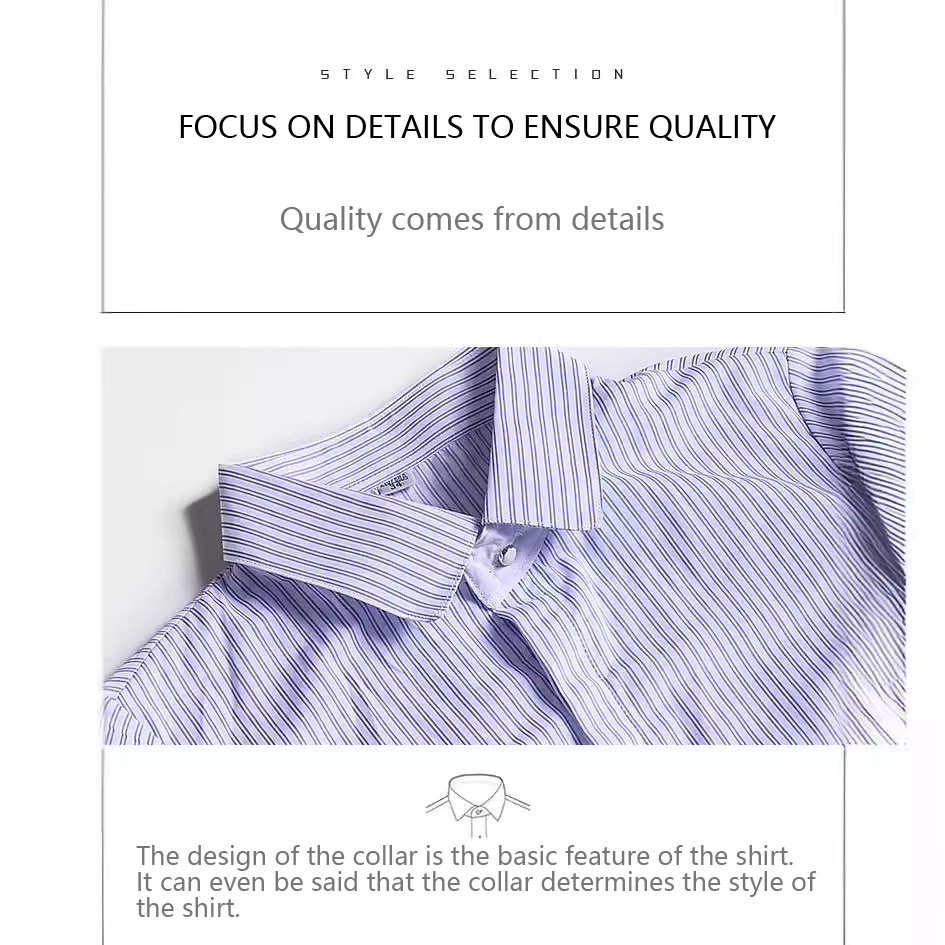 Blue & White Stripe Hotel Uniform Shirts | Professional Business Attire | Exclusive Supplier