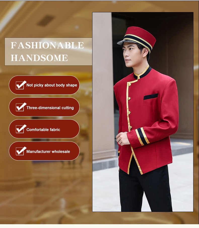 Hotel Bellman Uniform Collection | Red & Gold Design | Exclusive Supplier