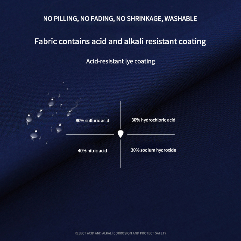 GB Standard Tape-Sealed Acid-Alkali Resistant Suits | Stand Collar Design | Certified Manufacturer
