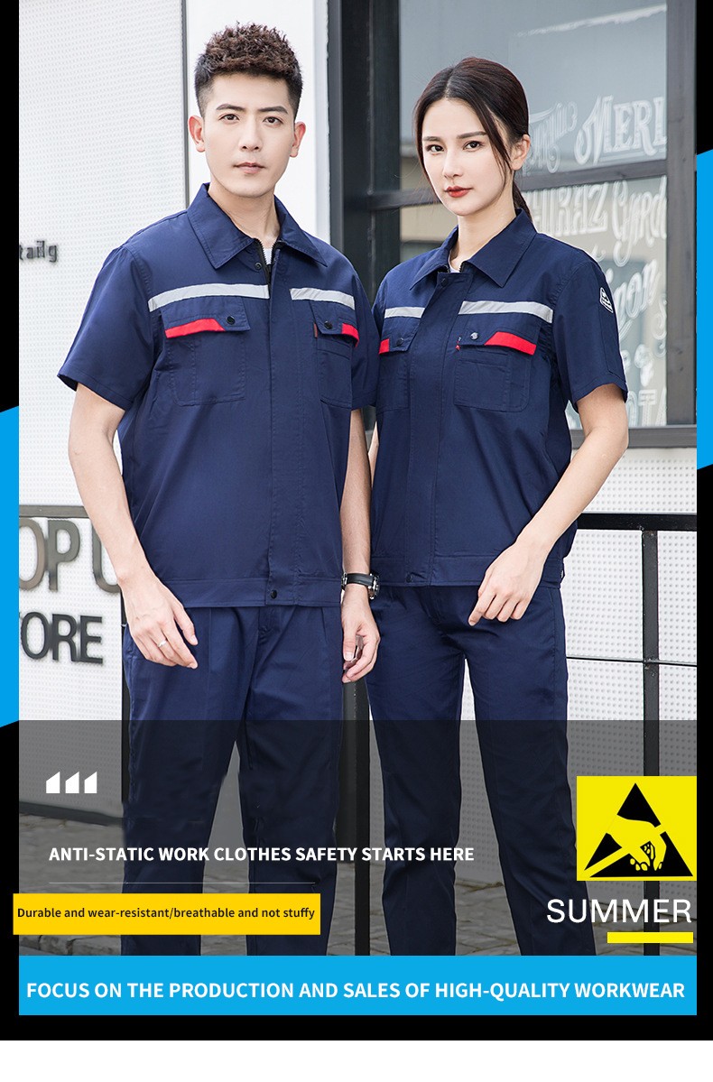 Polyester-Cotton Anti-Static Fine Twill Work Uniform | Summer Collection | Certified Manufacturer