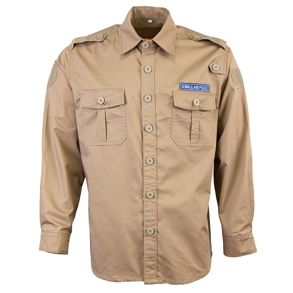 Somaliland Police Camisa de manga larga | Colección oficial de uniformes | Fabricante certificado